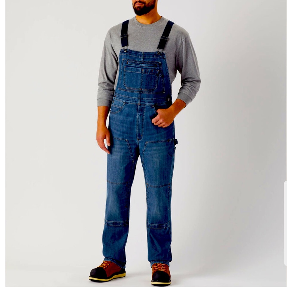 Duluth trading Company flannel lined overalls